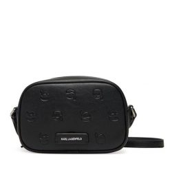 Torebka KARL LAGERFELD. Czarne listonoszki damskie KARL LAGERFELD, bez wzorów, bez dodatków. Za 449.99 zł.