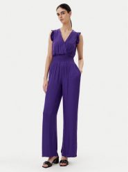 Morgan Kombinezon 251-PWALLY Fioletowy Regular Fit. Fioletowe sukienki damskie Morgan, bez wzorów, z syntetyku, bez ramiączek. Za 349.99 zł.