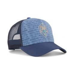 Czapka typu trucker Neymar JR BNA PUMA Sailing Blue Gold Pelé Yellow. Niebieskie czapki z daszkiem damskie Puma, na jesień, bez wzorów. Za 118.60 zł.