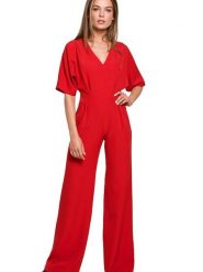 Stylove Kombinezon w kolorze czerwonym rozmiar: S. Czerwone kombinezony damskie Stylove, s, bez wzorów, bez kołnierzyka, bez ramiączek. Za 66.31 zł.