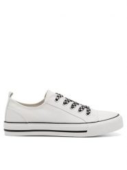 DeeZee Trampki CSS20377-13 Biały. Białe trampki dziewczęce DeeZee, bez wzorów, z materiału, bez zapięcia. Za 79.99 zł.