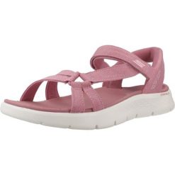 Sandały Skechers Model Slip-ins Go Walk Flex Kolor Rose. Czerwone sandały damskie Skechers, bez wzorów, z tkaniny, bez obcasa, bez zapięcia. Za 319.99 zł.