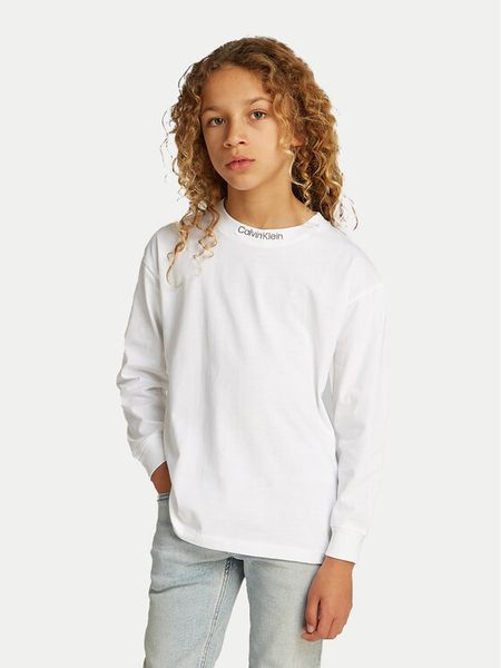 Calvin Klein Jeans Bluzka Embro IB0IB02354 Biały Regular Fit. Białe t-shirty i koszulki chłopięce Calvin Klein Jeans, bez wzorów, z bawełny, bez kołnierzyka, bez ramiączek. Za 109.99 zł.