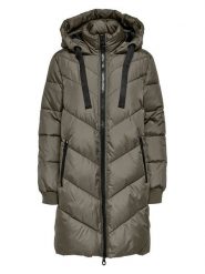 JDY Płaszcz pikowany "SKYLAR PADDED HOOD" w kolorze khaki rozmiar: S. Brązowe płaszcze damskie JDY, s, bez wzorów, bez kaptura. Za 217.99 zł.