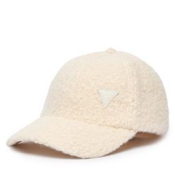 Czapka z daszkiem Guess. Białe czapki z daszkiem damskie Guess, z aplikacjami. Za 174.99 zł.