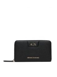 Armani Exchange Portfel XW000359 AF26570 UC001 Czarny. Czarne portfele damskie Armani Exchange, bez wzorów. Za 404.99 zł.
