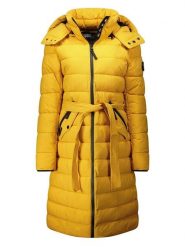 Canadian Peak Płaszcz zimowy "Cabimeak" w kolorze żółtym rozmiar: S. Żółte płaszcze damskie Canadian Peak, na zimę, s, bez wzorów, z puchu, bez kaptura. Za 260.99 zł.