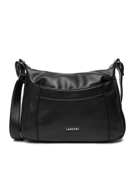 Lasocki Torebka C-LSK-L-009-08 Czarny. Czarne listonoszki damskie Lasocki, bez wzorów, z materiału, bez dodatków. Za 169.99 zł.