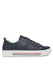 Remonte Sneakersy D0900-15 Granatowy. Niebieskie obuwie sportowe damskie Remonte, ze skóry, bez zapięcia. Za 359.99 zł.