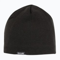 Czapka turystyczna Regatta Brevis Beanie II czarna L/XL. Czarne czapki damskie Regatta, bez wzorów, z materiału. Za 28.99 zł.