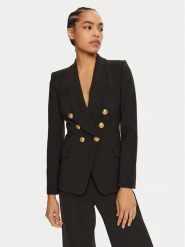 Elisabetta Franchi Marynarka GI-093-46E2-V560 Czarny Regular Fit. Czarne marynarki i żakiety damskie Elisabetta Franchi, bez wzorów, z syntetyku. Za 1,909.00 zł.