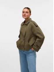 Vero Moda Kurtka przejściowa "Chloe" w kolorze khaki rozmiar: L. Brązowe kurtki damskie Vero Moda, l, bez wzorów, z materiału, bez kaptura. Za 130.99 zł.