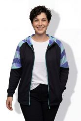 Damskie Lekka kurtka funkcyjna ochrona przed promieniowaniem UV 50+ kaptur. Czarne kurtki damskie Ulla Popken, plus size, bez wzorów, z materiału, z kapturem. Za 279.99 zł.