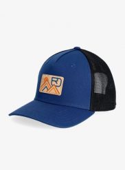 Czapka z daszkiem Ortovox Corky Trucker Cap - petrol blue. Niebieskie czapki z daszkiem damskie ORTOVOX, z aplikacjami, z bawełny. Za 169.99 zł.