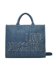LOVE MOSCHINO Torebka JC4242PP0MKM0750 Niebieski. Niebieskie kuferki damskie Love Moschino, bez wzorów, z materiału, bez dodatków. Za 519.99 zł.