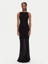 Marciano Guess Sukienka dzianinowa 5GGK44 5869Z Czarny Regular Fit. Czarne sukienki damskie Marciano Guess, z aplikacjami, z dzianiny, bez ramiączek. Za 539.99 zł.