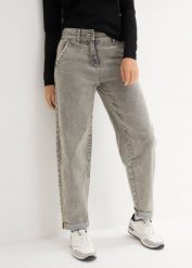 Dżinsy z efektem vintage. Niebieskie jeansy damskie bonprix. Za 119.99 zł.