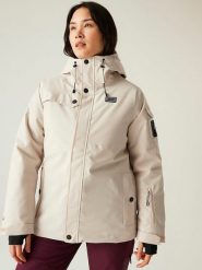 Dare 2b Kurtka narciarska "Ski Life" w kolorze kremowym rozmiar: 44. Brązowe kurtki sportowe damskie Dare 2b, m, bez wzorów, bez kaptura. Za 428.43 zł.