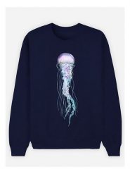 WOOOP Bluza "Space Jelly" w kolorze granatowym rozmiar: M. Niebieskie bluzy damskie Wooop, m, bez wzorów, bez kaptura. Za 114.17 zł.