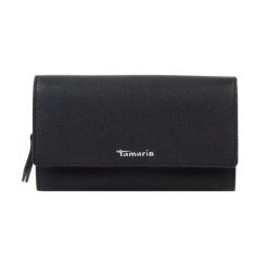 Tamaris Portmonetka TAS Amanda Portfele 1 ct Czarny Damski. Czarne portfele damskie Tamaris, z aplikacjami, z materiału. Za 305.99 zł.