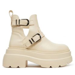Botki DeeZee. Brązowe botki damskie DeeZee, bez obcasa, na płaskiej podeszwie, bez zapięcia. Za 132.99 zł.