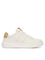 Calvin Klein Sneakersy Low Cut Lace-Up V3X9-83301-1355A S Biały. Białe buty sportowe dziewczęce Calvin Klein, bez wzorów, ze skóry, bez zapięcia. Za 479.99 zł.