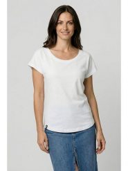 Alife and kickin Koszulka "Eira" w kolorze białym rozmiar: L. Białe bluzki damskie Alife and Kickin, l, bez wzorów, z bawełny, bez kołnierzyka, bez ramiączek. Za 60.99 zł.