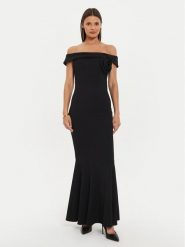 Rinascimento Sukienka wieczorowa CFC0120003003 Czarny Regular Fit. Czarne sukienki damskie Rinascimento, bez wzorów, z syntetyku, wizytowe, bez ramiączek. Za 369.99 zł.