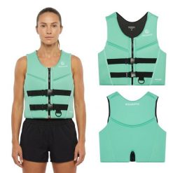 Kamizelka asekuracyjna AQUASTIC Omni 50N neoprenowa. Zielone kamizelki damskie AQUASTIC, l, bez wzorów, z neoprenu, bez kaptura. Za 179.99 zł.