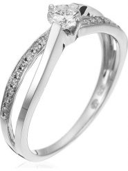 Maison héritage PARIS Złoty pierścionek "Joli Solitaire" z diamentami rozmiar: 61. Szare pierścionki damskie maison héritage PARIS, z diamentem, złote. Za 2,877.28 zł.