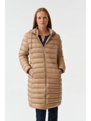 TATUUM Płaszcz puchowy w kolorze beżowym rozmiar: 36. Brązowe płaszcze damskie TATUUM, bez wzorów, z puchu, bez kaptura. Za 451.45 zł.