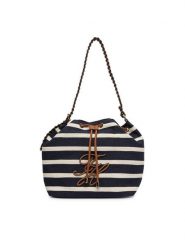 Tommy Hilfiger Torebka Th Elev Summer Bucket Stripe AW0AW18401 Granatowy. Niebieskie torebki klasyczne damskie Tommy Hilfiger, z materiału, bez dodatków. Za 699.99 zł.
