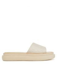 Calvin Klein Klapki Flatform Slide Jacq HW0HW02461 Écru. Klapki damskie Calvin Klein, bez wzorów, z materiału, bez obcasa, bez zapięcia. Za 259.99 zł.