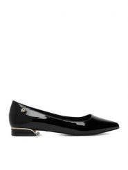 MEXX Baleriny EO-CD25-373-1 Czarny. Czarne balerinki damskie Mexx, bez wzorów, z lakierowanej skóry. Za 279.99 zł.