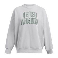 Bluza damska Under Armour Icon Heavyweight Terry Oversized Crew. Szare bluzy damskie Under Armour, m, bez wzorów, bez kaptura. Za 239.99 zł.