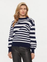 Silvian Heach Sweter GPP24300MA Granatowy Regular Fit. Niebieskie swetry klasyczne damskie Silvian Heach, s, z bawełny, bez kołnierzyka. Za 149.99 zł.