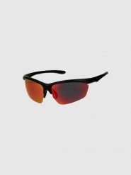 4F Okulary sportowe z multibarwną powłoką - czerwone Uniwersalny. Czerwone okulary przeciwsłoneczne damskie 4F. Za 149.99 zł.