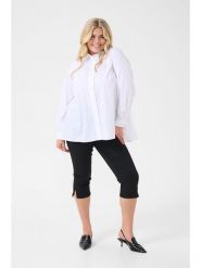 KAFFE curve Koszula w kolorze białym rozmiar: 46. Białe koszule damskie KAFFE curve, bez wzorów, z bawełny, bez kołnierzyka, bez ramiączek. Za 126.99 zł.