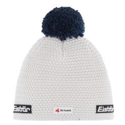 Czapka dla dorosłych Jamie Pompon MÜ RL SKA. Białe czapki damskie Eisbär, bez wzorów, z bawełny. Za 206.91 zł.