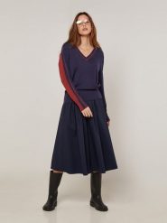 Rodier Sweter w kolorze granatowo-bordowym rozmiar: XL. Czerwone swetry klasyczne damskie Rodier, xl, bez kołnierzyka. Za 248.58 zł.