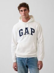 GAP Bluza w kolorze białym rozmiar: XL. Białe bluzy damskie GAP, xl, bez wzorów, z kapturem. Za 93.07 zł.