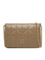 Calvin Klein Torebka Quilted Mini Chain Bag LV04F3321G Beżowy. Brązowe torebki wieczorowe damskie Calvin Klein, bez wzorów, ze skóry, bez dodatków. Za 449.99 zł.