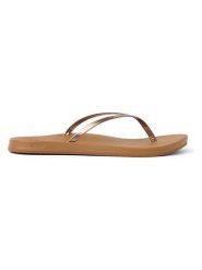 Reef Japonki "Cushion Slim" w kolorze jasnobrązowym rozmiar: 40. Brązowe klapki damskie Reef, bez wzorów, z otwartym noskiem, bez obcasa, bez zapięcia. Za 153.34 zł.