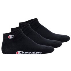 Skarpety Champion 3pk Quarter Socks. Czarne skarpetki damskie Champion, bez wzorów. Za 34.90 zł.