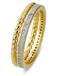 Les Favorites Pozłacany pierścionek z cyrkoniami rozmiar: 54. Żółte pierścionki damskie Les Favorites, z cyrkonią, pozłacane. Za 221.67 zł.