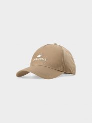 4F Czapka z daszkiem strapback uniseks - jasny brąz L/XL. Brązowe czapki z daszkiem damskie 4F, na lato, bez wzorów, z bawełny. W wyprzedaży za 39.99 zł.