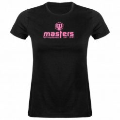 T-shirt Damski Basic. Czarne t-shirty damskie MASTERS, bez wzorów, bez kołnierzyka. Za 110.99 zł.