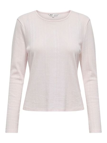 ONLY Koszulka w kolorze jasnoróżowym rozmiar: M. Różowe bluzki damskie Only, m, bez wzorów, z bawełny, bez kołnierzyka, bez ramiączek. Za 37.12 zł.