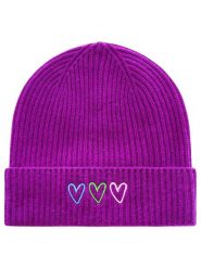 Zwillingsherz Kaszmirowa czapka beanie w kolorze fioletowym rozmiar: onesize. Różowe czapki damskie Zwillingsherz, bez wzorów, z kaszmiru. Za 210.81 zł.