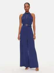 Rinascimento Kombinezon CFC0123364003 Granatowy Regular Fit. Niebieskie sukienki damskie Rinascimento, bez wzorów, z syntetyku, bez ramiączek. Za 549.99 zł.